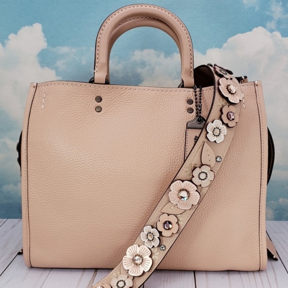 Coach Handbags - COACH Glovetanned Rogue 30 Nude Pink